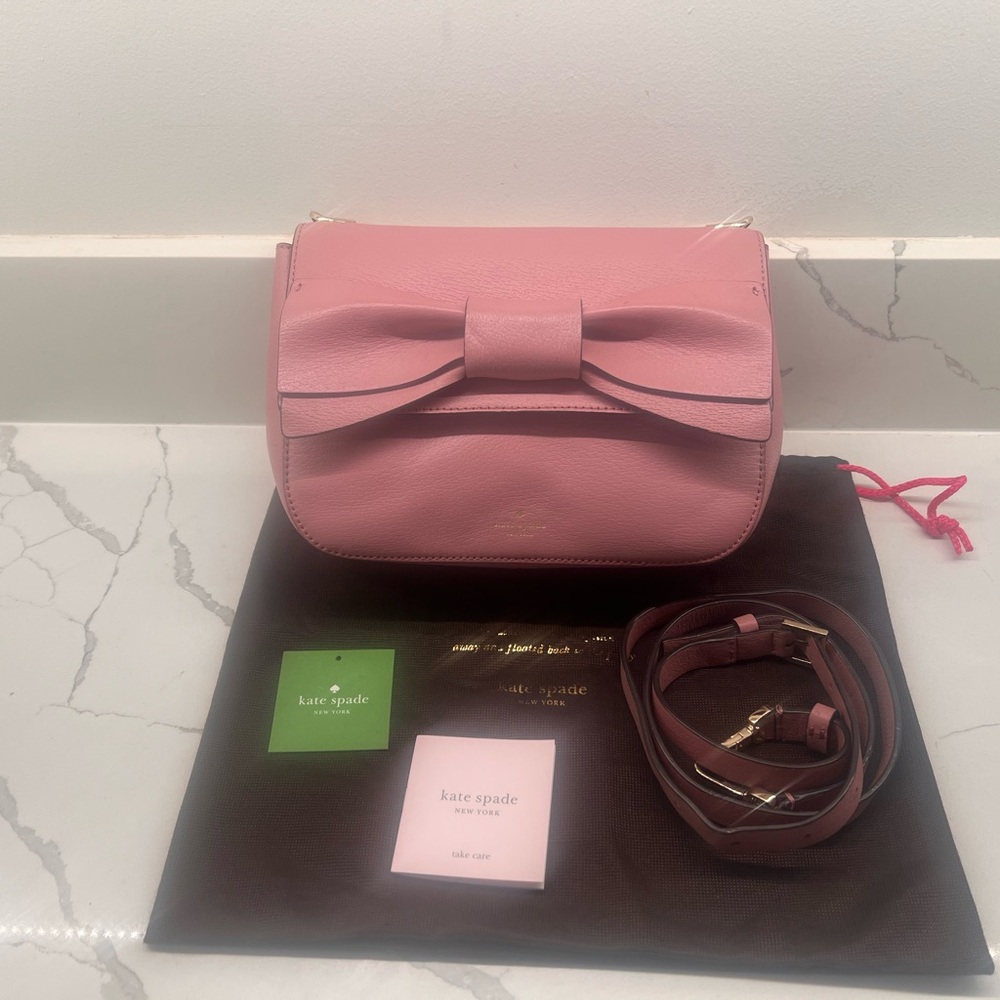 Kate Spade Blush Pink Crossbody Bag with Bow